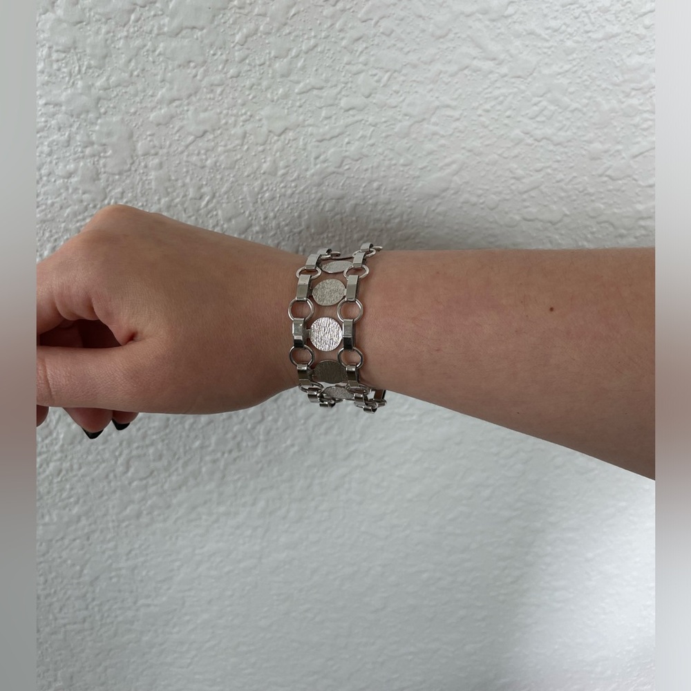 1974 Sarah Coventry DISCO-TEK Bracelet | Silver